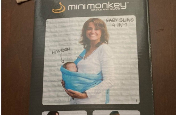 Mini monkey Baby Sling 4-in-1 (fekete)