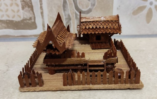 Miniatűr Thai ház fa makett