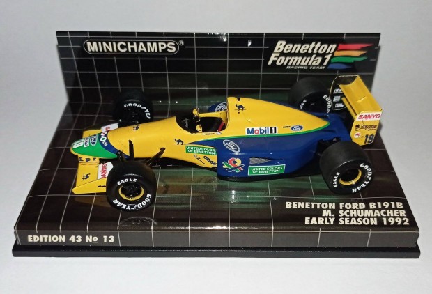 Minichamps Benetton Ford B191B modell aut (Michael Schumacher)