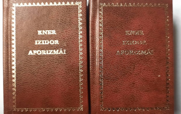 Minikönyv, Kner Izidor aforizmái eladó /2db/