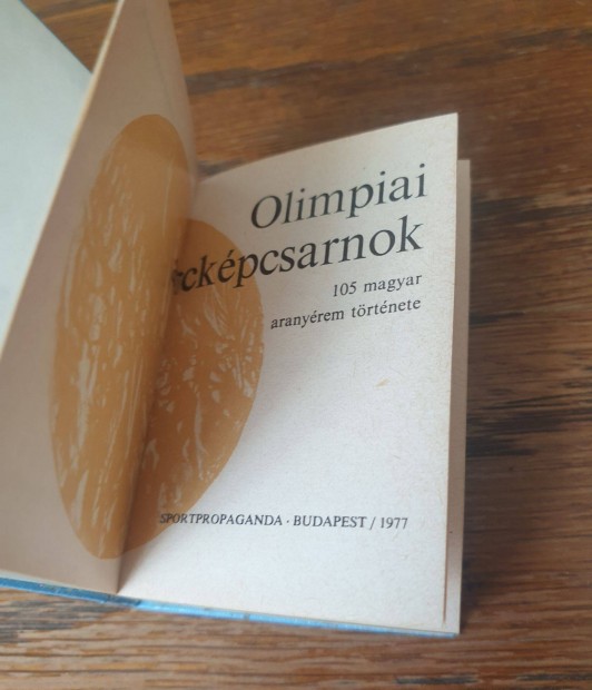 Miniknyv - Olimpiai arckpcsarnok - elad