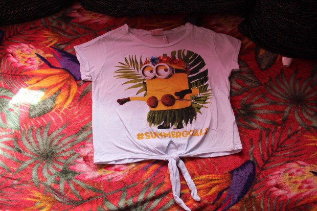 Minion mintas crop polo, S, Uj