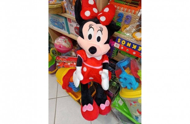 Minnie egr Disney Nagy plssfigura piros ruhban - 72 cm, Vadi j