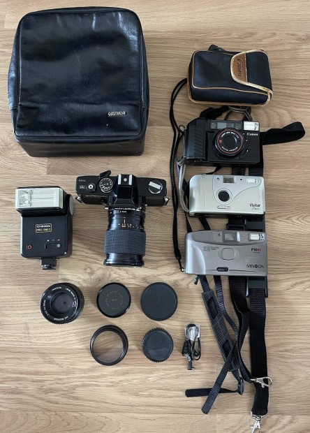 Minolta Canon Vivitar filmes analóg fényképezőgép vaku objektív