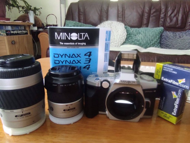 Minolta Dynax4 fnykpez +2 Objektivval Szettben Elado