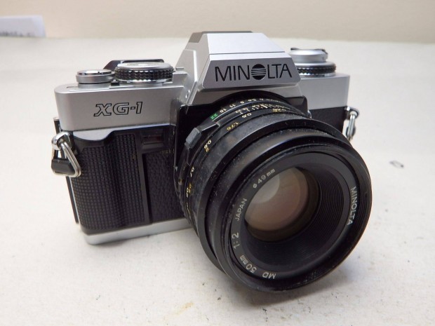 Minolta XG 1 Rgi Fnykpezgp Retro Tele 50 MM Objektv