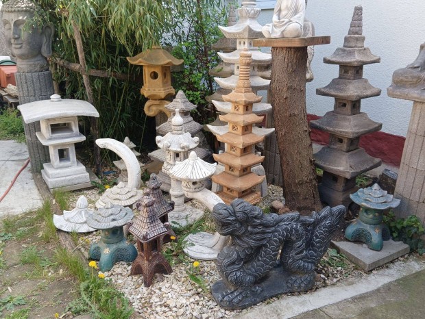 Minőségi Fagyálló műkő Japán kerti pagoda lámpa torony szobor