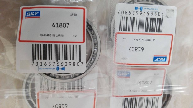 Minőségi SKF csapágy Japán 61807-es 4 db
