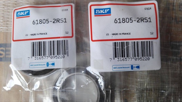 Minőségi csapágy SKF 3 db 61805 2RS1