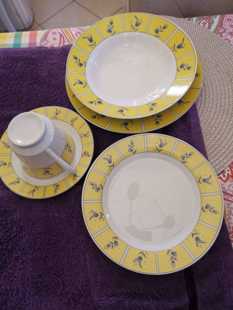 Minőségi porcelán étkészlet: 6 terítékes-30 darabos-Új