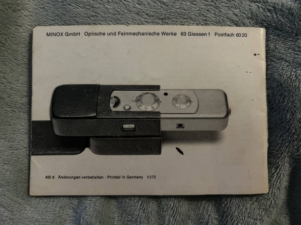 Minox C Mini kamera a 70es évekből