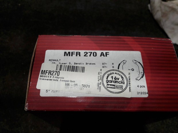 Mintex MFR270 hts fkpofa kszlet Renault