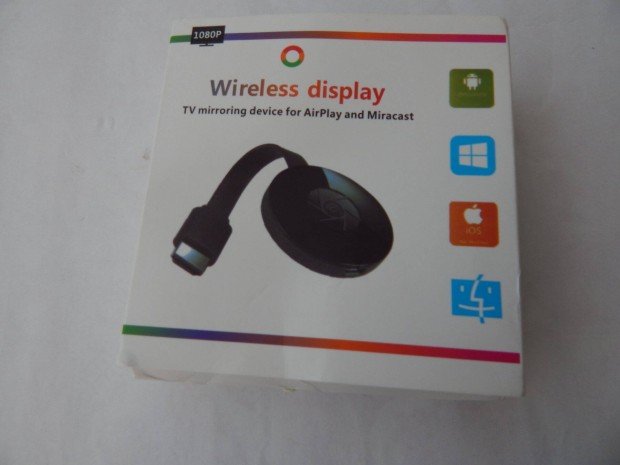 Miracast Anycast Wifi 1080p HDMI Hordozhat Airplay Bontatlan j