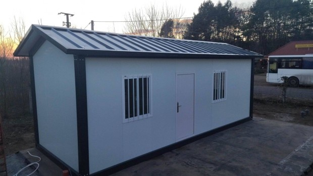 Mobil ház, épület, iroda konténer, tároló, nyaraló, 3x8m utolsó darab!