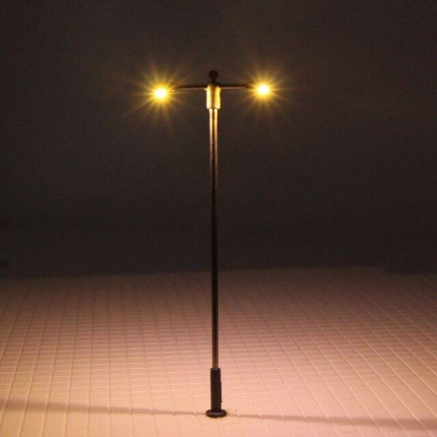 Modell Lmpa Makett - LED-es! Melegfehr - 8cm / H0 HO OO S