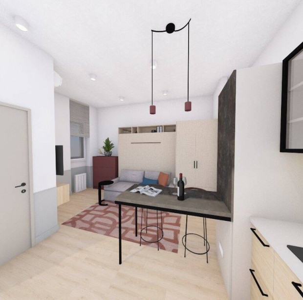 Modern Studio in Buda I. Vrfok Street, Near Szll Klmn Squaree