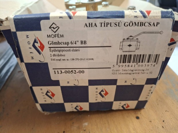 Mofém golyóscsap 6/4" BB