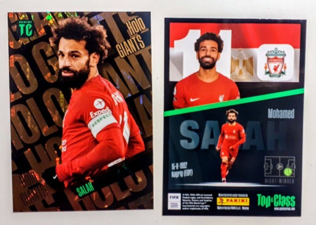 Mohamed Salah Liverpool Holo Giants focis krtya Panini Top Class 2023