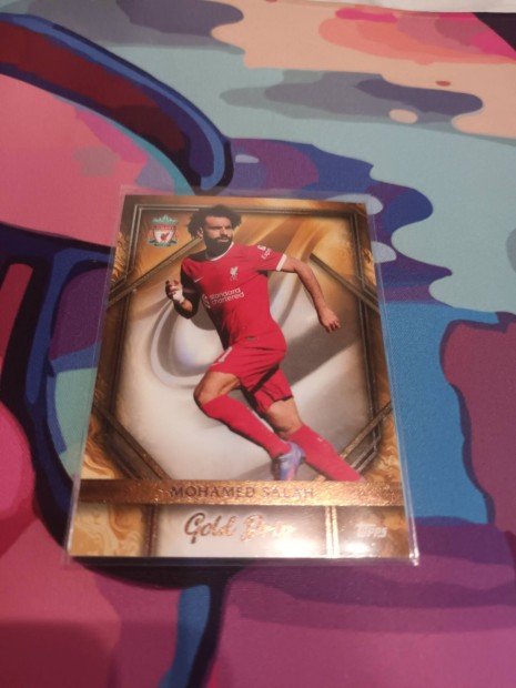 Mohamed Salah Topps Gold Drip focis krtya Liverpool