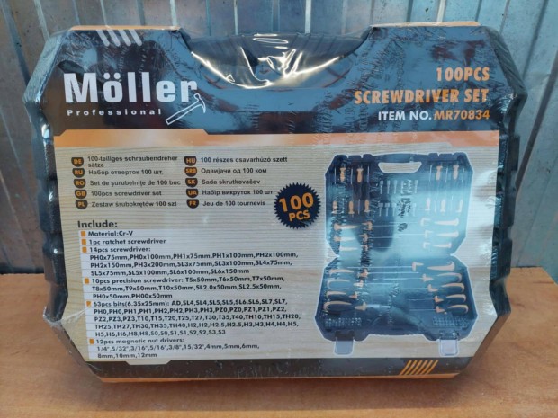 Mller 100 rszes csavarhz kszlet kofferben MR70834