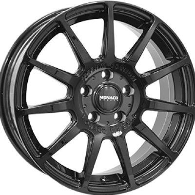 Monaco Wheels RALLYE Fényes fekete 7X17 5X100 ET35 CB57,1 | alufelni |