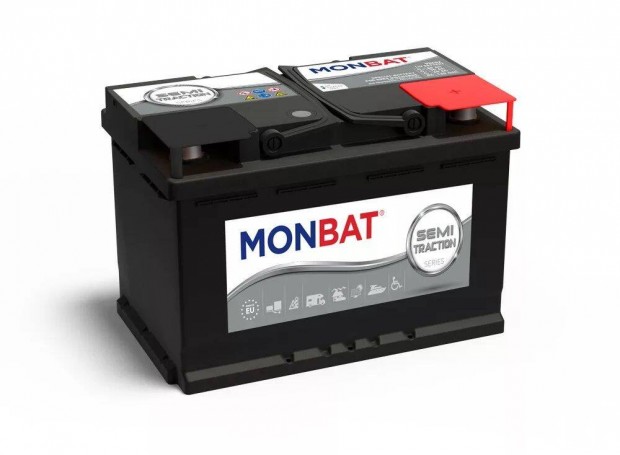 Monbat Semi Traction 12V 80Ah jobb+ munka akkumulátor