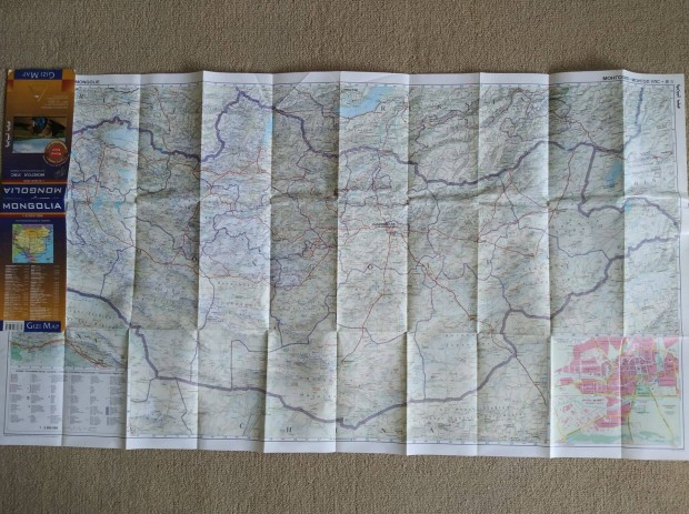 Mongolia trkp papirtrkp kartografia mongol Gizi Map road relief