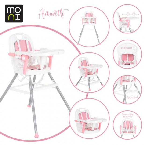 Moni Amaretti 3in1 etetszk- Pink