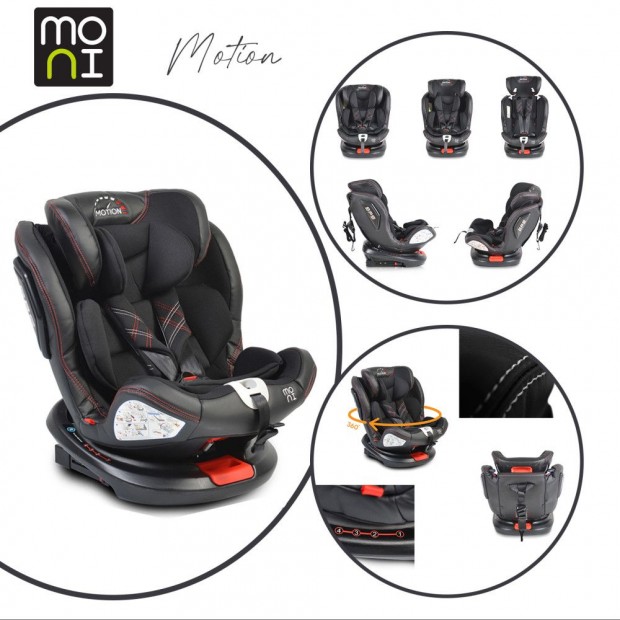 Moni Motion autsls 360 Isofix- Fekete