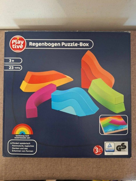 Montessori szivrvny puzzle box jtk