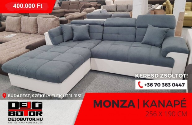 Monza 256x190 cm sarok kanap lgarnitra cuba 18 gray gyazhat