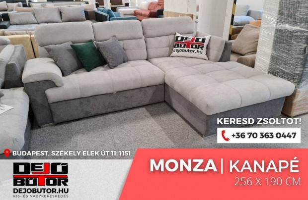 Monza sarok rugs antracit kanap lgarnitra 256x190 cm gyazhat