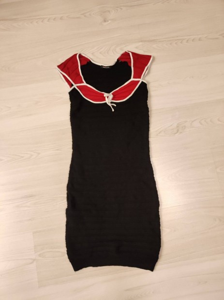 Morgan ni ruha, piros-fekete kttt alkalmi ruha szoknya S/36
