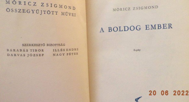 Mricz Zsigmond: A boldog ember