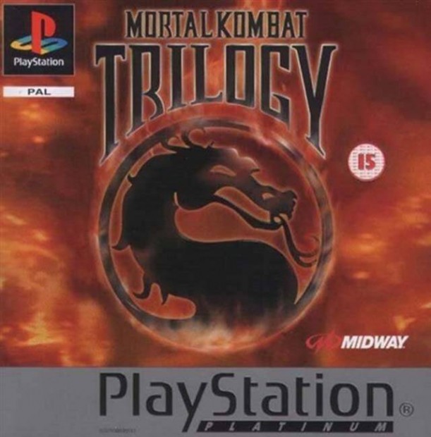 Mortal Kombat Trilogy, Platinum Ed., Mint eredeti Playstation 1 jtk