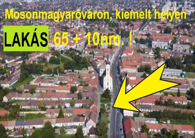 Mosonmagyarvron 65+10nm laks, kiemelt helyen, extra lehetsgekkel