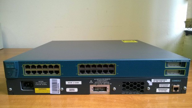 Most figyeljen! Cisco WS-C3550-24PWR-SMI 24 portos switch szmlval, g