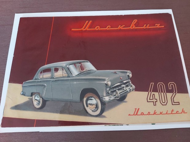 Moszkvics 402 eredeti Avtoexport prospektus 