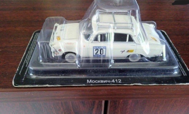 Moszkvics 412 rally London-Sydney kisauto modell 1/43 Elad