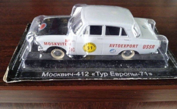 Moszkvics 412 rally kisauto modell 1/43 Elad