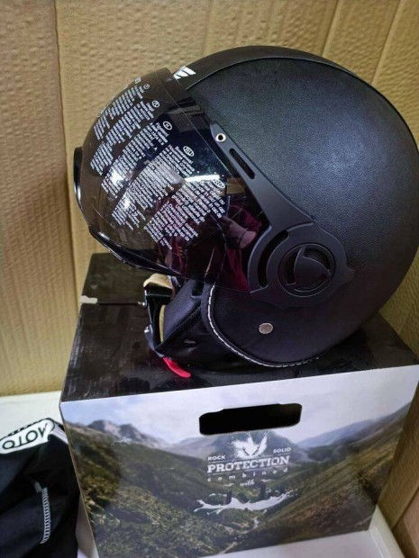 Moto Helmets H44 Leather Black jet sisak