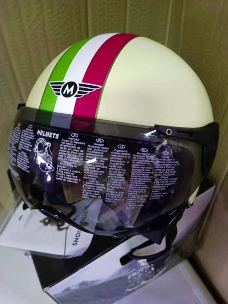 Moto Helmets H44 "Venice Creme" jet sisak buksisak