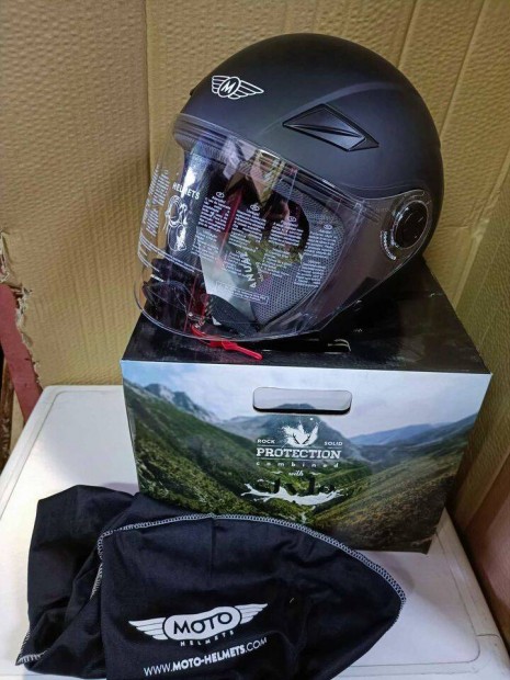 Moto Helmets U52 "Matt Black" jet sisak buksisak
