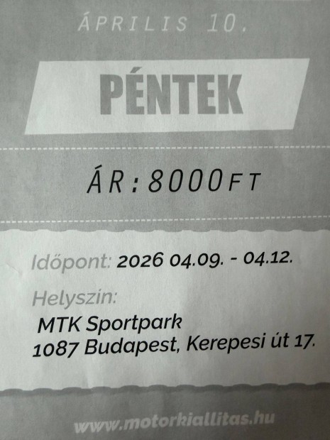 Motorki�ll�t�sra jegy elad� (04.10)