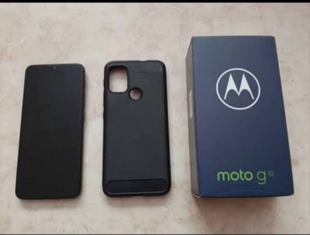 Motorola Moto G10 krtyafggetlen mobiltelefon fekete tokkal