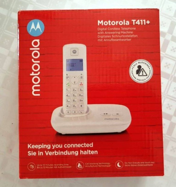 Motorola T411 vezetkes dect telefon zenetrgztvel