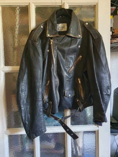 Motoros bőrdzseki/chopper/ használt, szép!