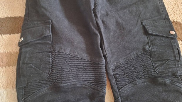 Motoros farmernadrg protektoros farmer fekete nadrg