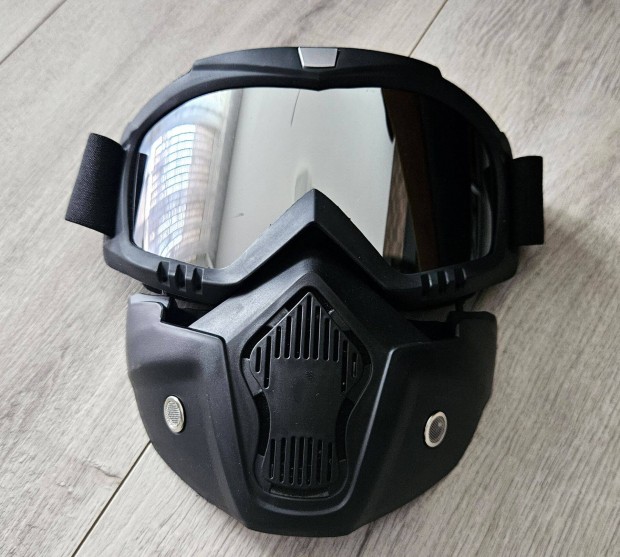 Motoros motor kerékpár full face maszk krossz szemüveg + védőálarc Új