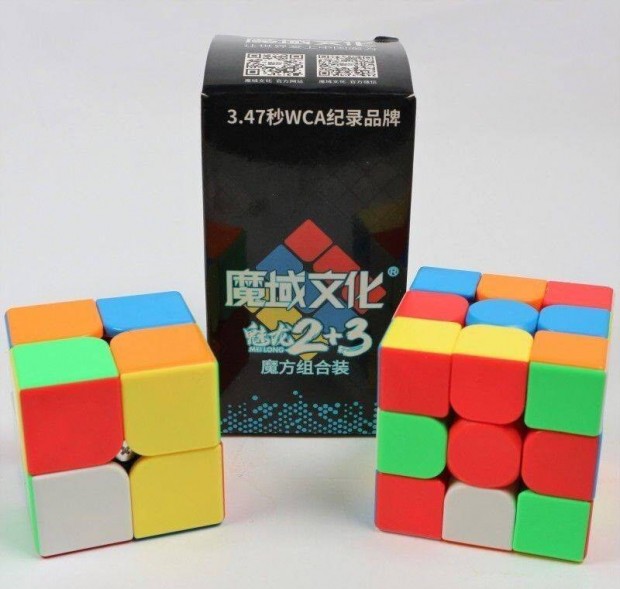 Moyu Meilong 2x2-es, 3x3-as rubik jtk, kocka, ajndkdoboz, j